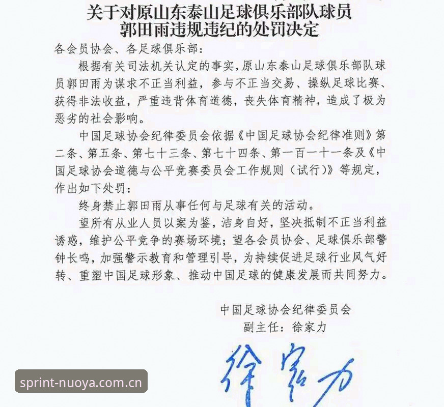 诺亚体育最新动态必备 足协“终身禁足”vs“5年禁赛”:中国足球反腐风暴的严重性对比分析
